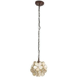Závěsná lampa Tiffany krémová Ø 25x91 cm E14-max 1x40W 5LL-6092