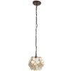 Závěsná lampa Tiffany krémová Ø 25x91 cm E14-max 1x40W 5LL-6092