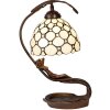 Stolní lampa Tiffany krémová 28x20x41 cm E14-max 1x25W 5LL-6097
