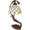 Stolní lampa Tiffany krémová 28x20x41 cm E14-max 1x25W 5LL-6097