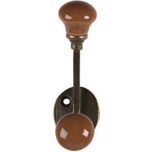 Nástěnný háček hnědý 5x3x9 cm...