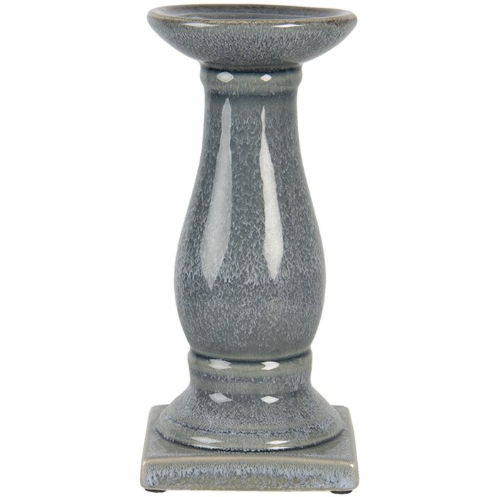 Svícen šedý Ø 12x25 cm 6CE1261M