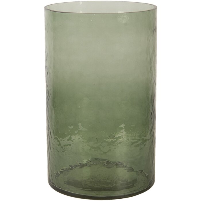 Clayre & Eef 6GL3024 Svítilna Ø 15x25 cm Zelený skleněný kulatý svícen