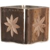Svícen na čajovou svíčku - Svícen zlatý 7x7x9 cm 6GL3211