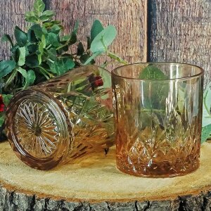Sklenice na pití hnědá Ø 7x15 cm - 280 ml 6GL3469