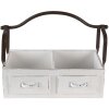 Clayre & Eef 6H1914W Úložný box 41x19x29 cm Bílý dřevo kov