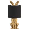 Clayre & Eef 6LMC0013GO Stolní lampa Rabbit Ø 20x45 cm Zlatá barva Černá
