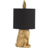 Clayre & Eef 6LMC0013GO Stolní lampa Rabbit Ø 20x45 cm Zlatá barva Černá