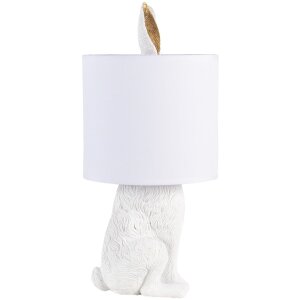 Clayre & Eef 6LMC0013W Stolní lampa Rabbit Ø 20x45 cm Bílý plast
