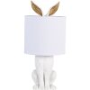 Clayre & Eef 6LMC0013W Stolní lampa Rabbit Ø 20x45 cm Bílý plast