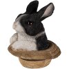 Dekorace králík pestrobarevný 12x12x14 cm 6PR3345