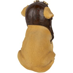 Dekorace pes hnědý 14x10x16 cm 6PR3368