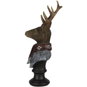 Clayre & Eef Dekorace Jelen vícebarevný 10x9x23 cm 6PR4611