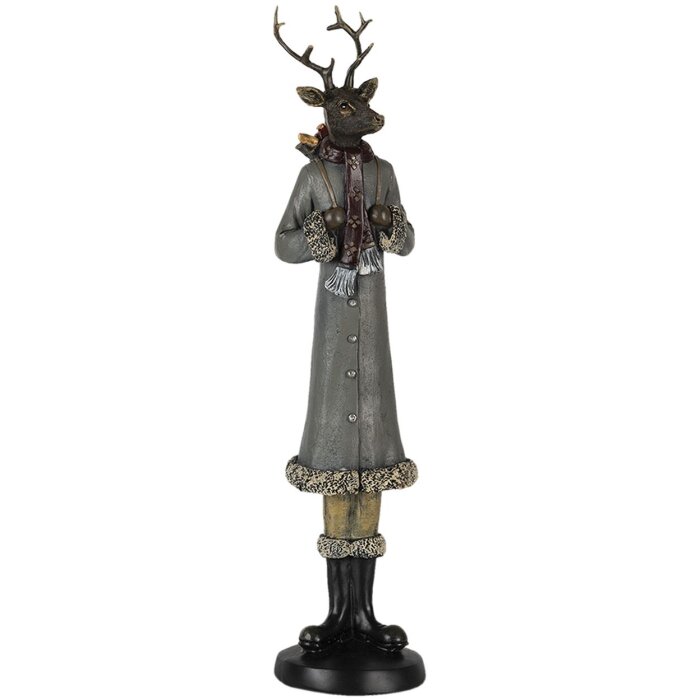 Clayre & Eef Dekorace Jelen vícebarevný 9x8x36 cm Polyresin 6PR4619