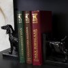 Clayre & Eef 6PR4623 Sada 2 stojánků na knihy Pes 25x9x15 cm Černý plast