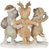 Dekorace psi a kočka vícebarevná 13x5x12 cm 6PR4633