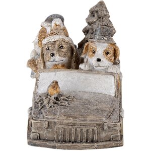 Dekorace Zvířátka v autě pestrobarevná 15x7x9 cm 6PR4638