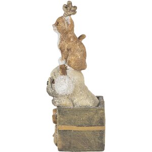 Dekorace pes a kočka vícebarevná 5x5x13 cm 6PR4642