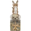 Dekorace pes a kočka vícebarevná 5x5x13 cm 6PR4642