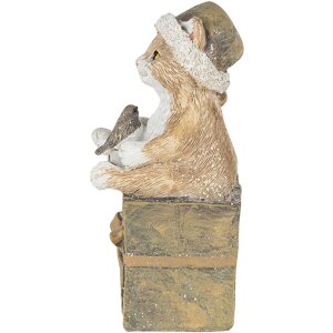Dekorace kočka pestrobarevná 5x4x10 cm 6PR4643