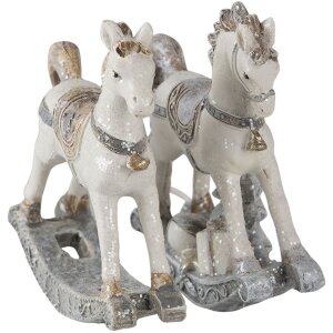 Dekorace houpací kůň (sada 2 ks) vícebarevná 7x2x8 cm 6PR4659