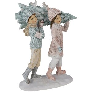 Dětská dekorace s vánočním stromkem pestrobarevná 12x6x15 cm 6PR4662