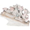 Dekorace Myši na saních vícebarevné 15x5x11 cm 6PR4709