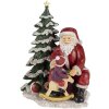 Dekorace Otec Vánoc s dítětem pestrobarevná 16x13x22 cm 6PR4714