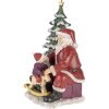Dekorace Otec Vánoc s dítětem pestrobarevná 16x13x22 cm 6PR4714