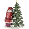 Dekorace Otec Vánoc s dítětem pestrobarevná 16x13x22 cm 6PR4714