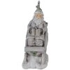 Dekorace Otec Vánoc na saních stříbrná 10x6x13 cm 6PR4727