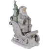 Dekorace Otec Vánoc na saních stříbrná 10x6x13 cm 6PR4727