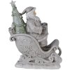 Dekorace Otec Vánoc na saních stříbrná 10x6x13 cm 6PR4727