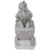 Dekorace Otec Vánoc na saních stříbrná 10x6x13 cm 6PR4727
