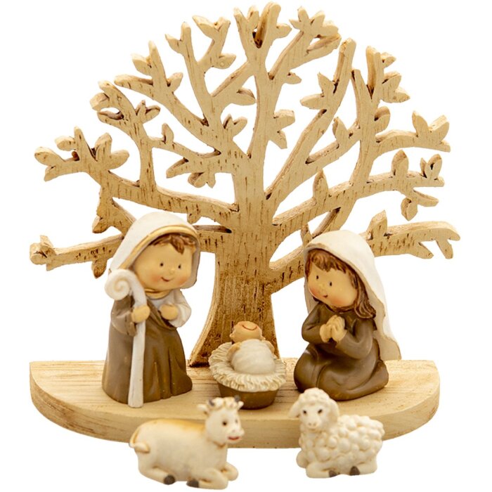 Postýlka figurky hnědá 11x5x10 cm 6PR4743