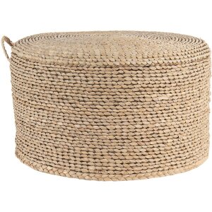 Puff hnědý Ø 40x23 cm 6RO0509