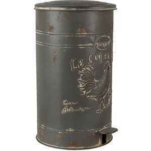 Clayre & Eef Pedal Bin 6Y4244 Grey Ø 27x45 cm...
