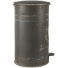 Clayre & Eef Pedal Bin 6Y4244 Grey Ø 27x45 cm Vintage Design Pedal Function