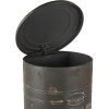 Clayre & Eef Pedal Bin 6Y4244 Grey Ø 27x45 cm Vintage Design Pedal Function