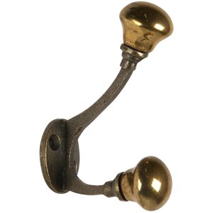 Nástěnný háček zlatý 3x5x9 cm...