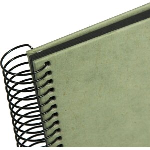 Goldbuch spirálové album konopné psací potřeby Smoke Green 24x17 cm 40 černých stran