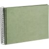 Goldbuch spirálové album konopné psací potřeby Smoke Green 24x17 cm 40 černých stran
