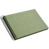 Goldbuch spirálové album konopné psací potřeby Smoke Green 24x17 cm 40 černých stran