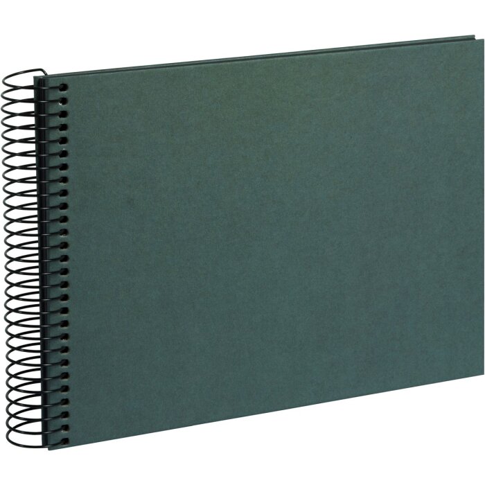 Goldbuch spirálové album konopné psací potřeby Midnight Green 24x17 cm 40 černých stran