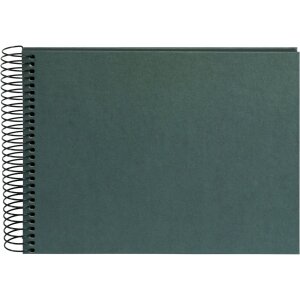 Goldbuch spirálové album konopné psací potřeby Midnight Green 24x17 cm 40 černých stran