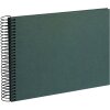 Goldbuch spirálové album konopné psací potřeby Midnight Green 24x17 cm 40 černých stran
