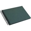 Goldbuch spirálové album konopné psací potřeby Midnight Green 24x17 cm 40 černých stran