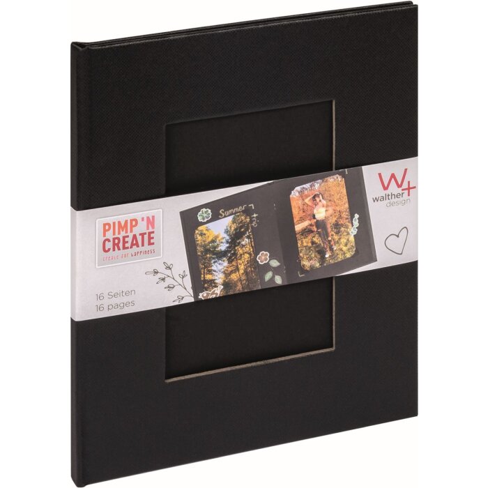 Walther fotoalbum PIMP AND CREATE černé 16,5x20 cm