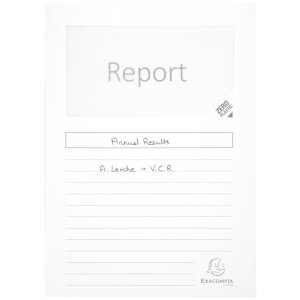 Exacompta 100 okenních pořadačů DIN A4 160g bez plastu SUPER White