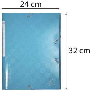 Exacompta 55220E Složka DIN A4 se 3 chlopněmi s elastickou šňůrkou v různých barvách